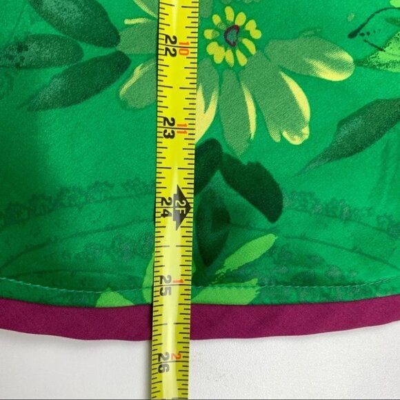 RW & Co. Green Floral A Line Skirt - Picture 5 of 5